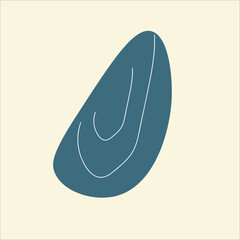 Abstract illustrative flat handraw vector element