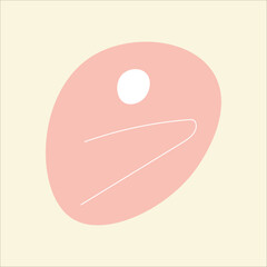 Abstract illustrative flat handraw vector element