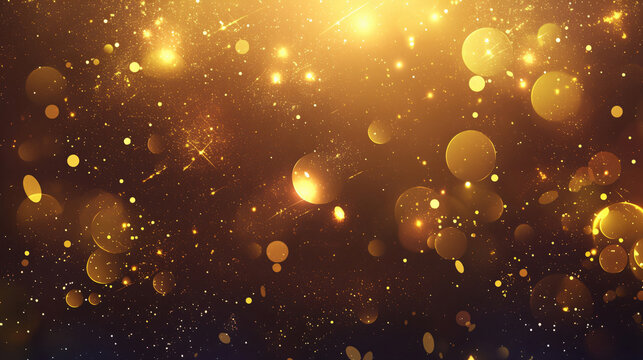 Abstract golden glitter background with copy space text for website, app, presentation, and social media.