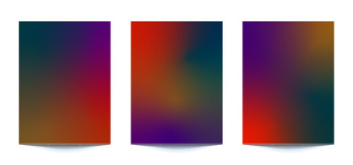Fototapeta premium set abstract multi color gradient backgrounds of vibrant colors with modern style colors. For covers, wallpapers, brands, social media and other mobile projects