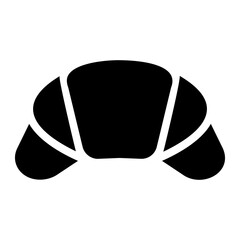 croissant glyph icon