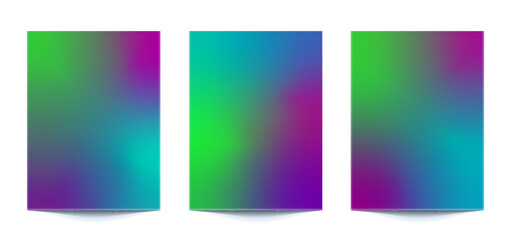 Naklejka premium set abstract multi color gradient backgrounds of vibrant colors with modern style colors. For covers, wallpapers, brands, social media and other mobile projects