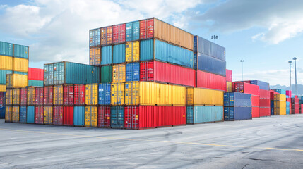 Fototapeta premium Warehouse containers at the port.
