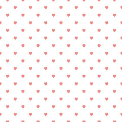 Small pink heart seamless pattern.