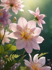Delicate Pink Flower in Soft Light.