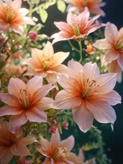 Fototapeta premium Pink Lily Flower Close-up.