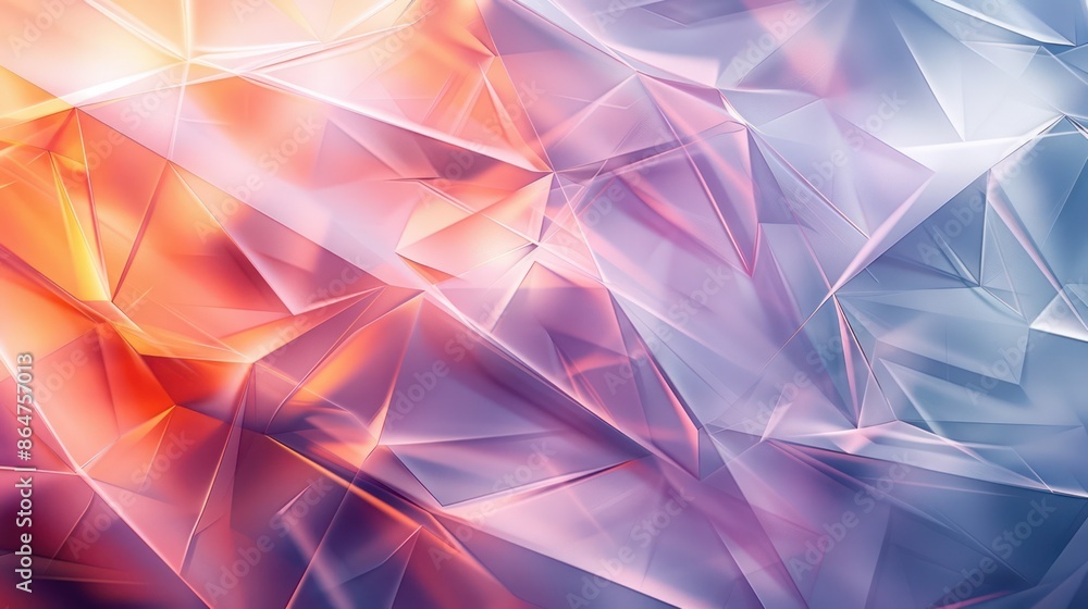 Aufkleber a colorful abstract design with a blue and orange background