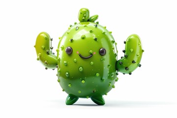Cactus shaped funny character