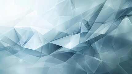 Obraz premium A blue and white abstract image with a lot of triangles