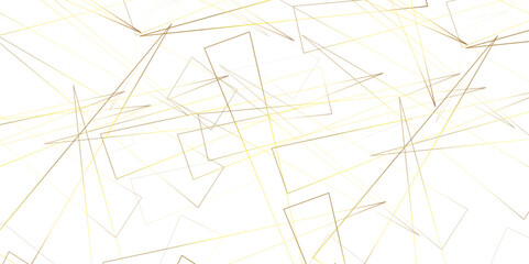 Abstract white and yellow triangle technology lines background. Abstract white lines background. Seamless white geometric lines background.