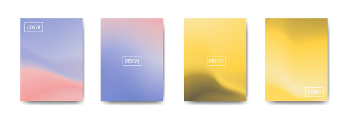 set of abstract background with beautiful gradation color, colorful background for poster flyer banner backdrop.vertical banner.cool fluid background vector illustration