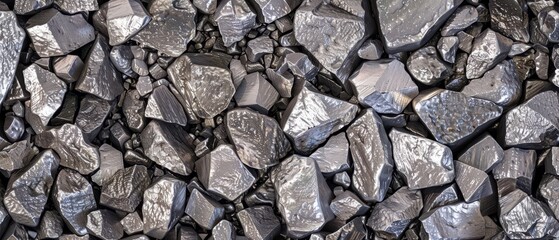 Fototapeta premium Panoramic close-up, high detail scan of magnesium material, Generative AI