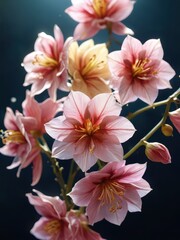 Pink Flowers in Bloom.