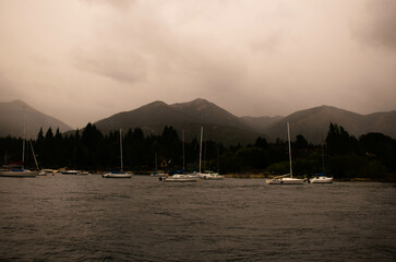 boats on the lake