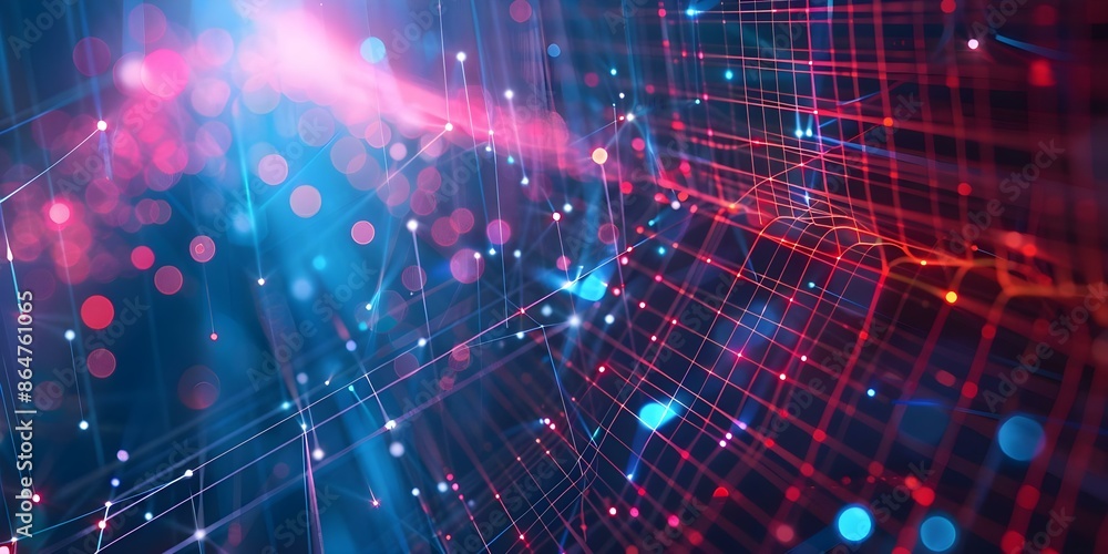 Poster digital data background for network abilities technology processes science education etc. concept da