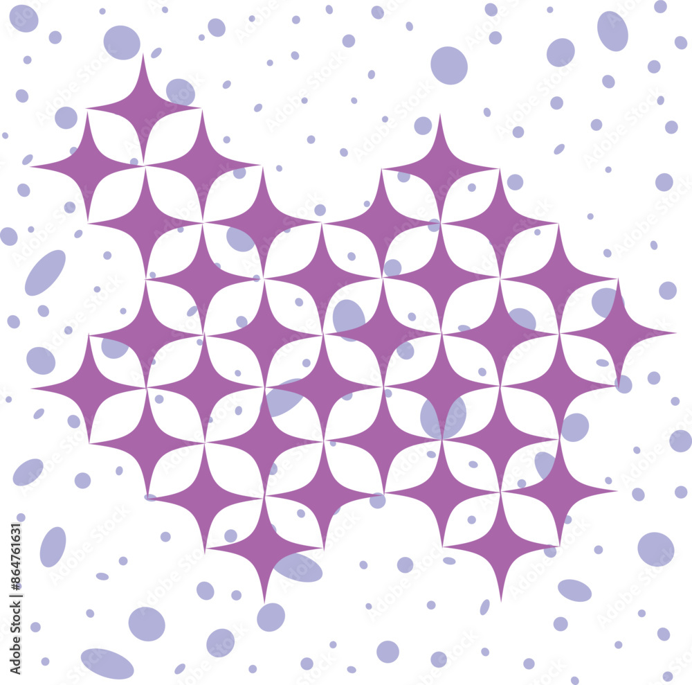 Poster seamless pattern with star