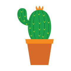 Cactus Home plant icon illustration