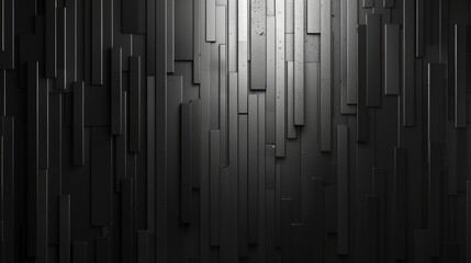 Obraz premium Abstract black and white textured background with vertical lines and a spotlight.