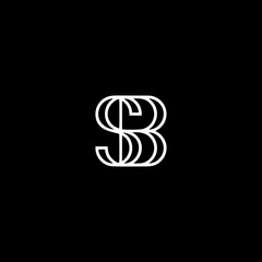 Abstract letter SB or BS logo. This logo icon incorporate with abstract shape in the creative way.