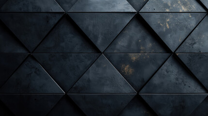 Geometric Triangle Abstract Design on Black Background