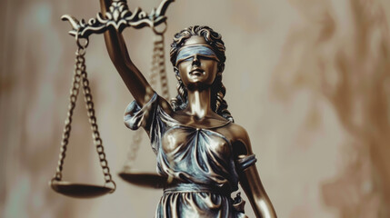 Blindness Law for Justice Lawyer, Close-up Realistic Portrait