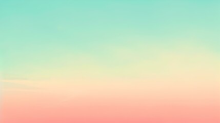 Fototapeta premium Gradient light pale turquoise to papaya abstract banner