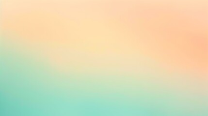 Obraz premium Gradient light pale turquoise to peach abstract banner