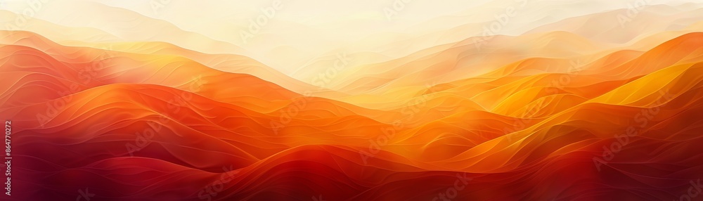 Poster orange and yellow wave patterns forming an abstract background, perfect for dynamic presentation des