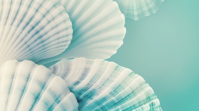 Gradient light sea shell to turquoise abstract banner
