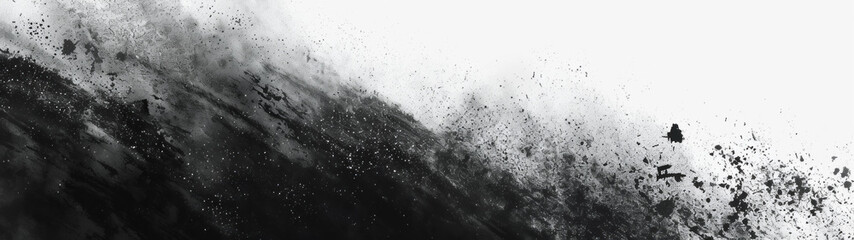 Distressed Black Texture on White Background