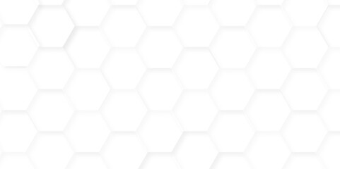 Abstract background with hexagonal  hexagon polygonal pattern background vector. seamless bright white abstract grid honeycomb background.	
