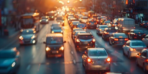 AGI optimizes urban traffic flow to reduce congestion. Concept Urban Traffic Flow, AGI Technology, Congestion Reduction, Smart City Solutions