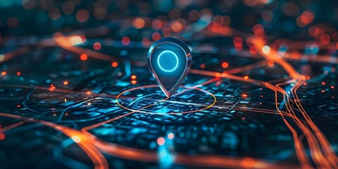 AI technology in GPS for medical practitioners and transport logistics innovation. Concept AI Technology in Healthcare, GPS Tracking for Medical Practitioners, Transport Logistics Innovation