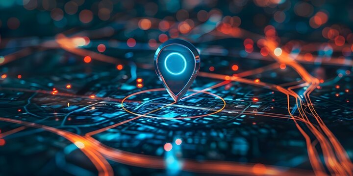 AI technology in GPS for medical practitioners and transport logistics innovation. Concept AI Technology in Healthcare, GPS Tracking for Medical Practitioners, Transport Logistics Innovation