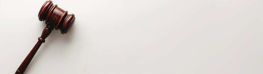 Judge gavel on white background, law and justice concept