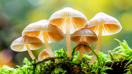 Fototapeta premium closeup beautiful of mushroom