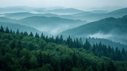 Mountains with Dense Forests