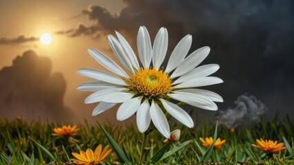 Daisy in the Sunset.