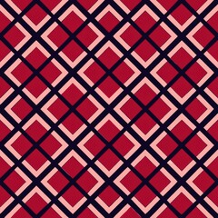 Fototapeta premium seamless pattern of geometric windowpane grids with diamond-shaped intersections, Generative AI
