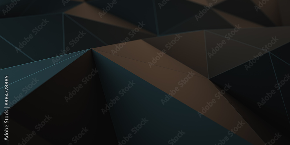 Poster triangle shape abstract wallpaper backgrounds. 3d rendering