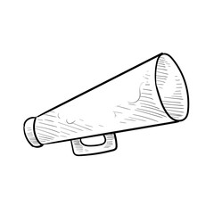 megaphone handdrawn illustration