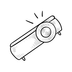 projector handdrawn illustration