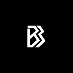 Obraz premium Abstract letter BB logo. This logo icon incorporate with abstract shape in the creative way. It look like letter B and B.