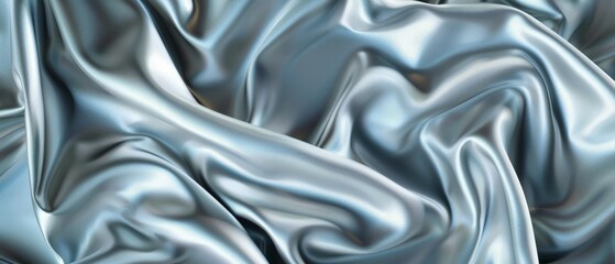Panoramic close-up, high detail scan of silk material, Generative AI