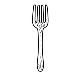 fork handdrawn illustration
