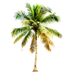 tree of coconut isolated on white background