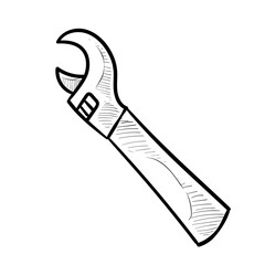 wrench handdrawn illustration