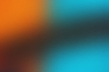 Obraz premium Abstract background with a grainy texture blending orange and blue colors