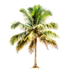 tree of coconut isolated on white background