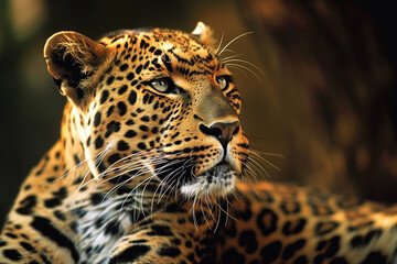 Obraz premium Leopard in the forest.